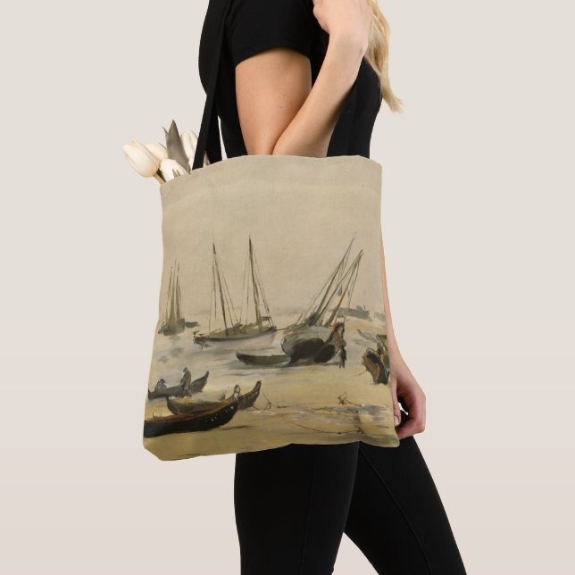 Edouard Manet | Beach, Low Tide Tote Bag (Close Up)