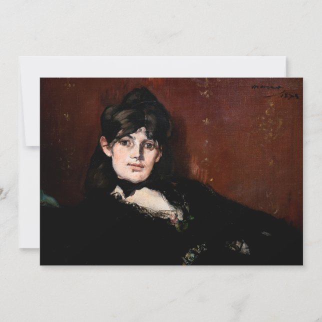 Edouard Manet - Berthe Morisot Reclining Thank You Card (Front)