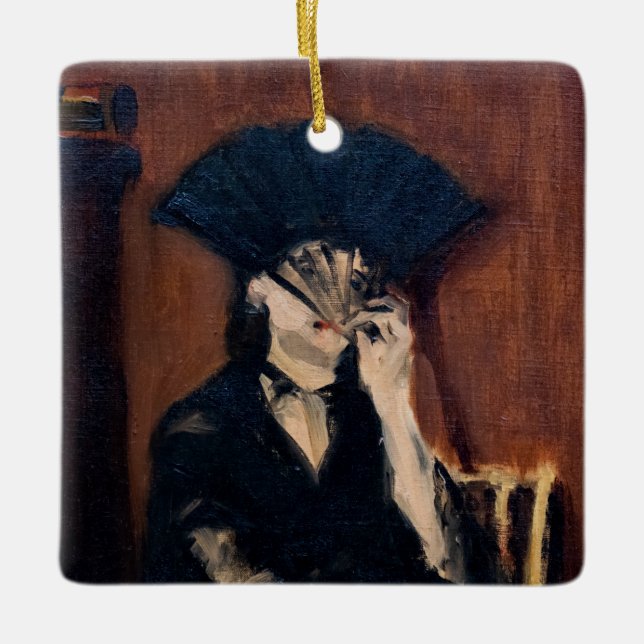 Edouard Manet - Berthe Morisot with a Fan Ceramic Ornament (Front)