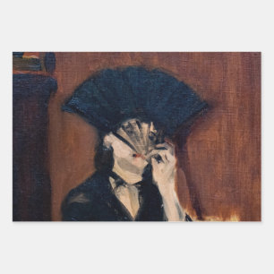 Edouard Manet - Berthe Morisot with a Fan Wrapping Paper Sheet