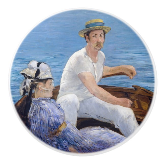 Edouard Manet - Boating Ceramic Knob (Front)