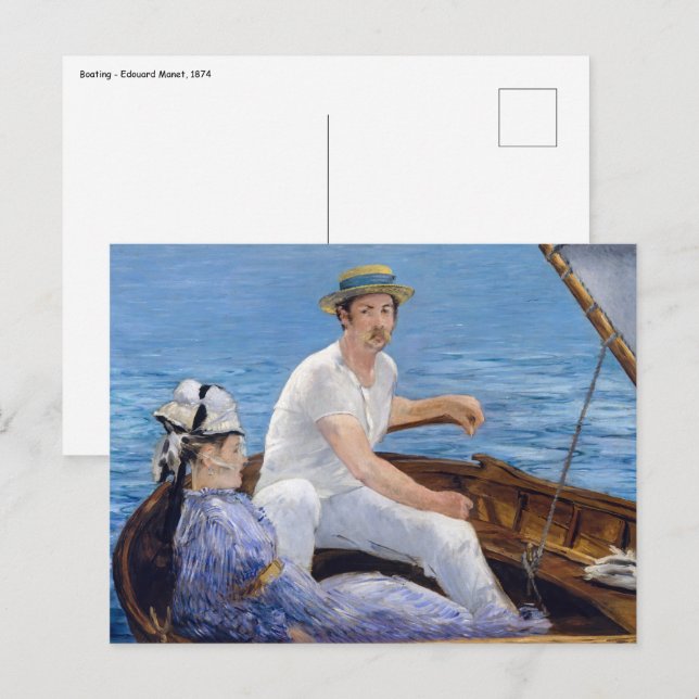 Edouard Manet - Boating Postcard (Front/Back)