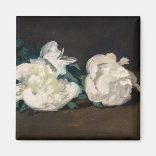 Edouard Manet - Branch of White Peonies, Secateurs Magnet