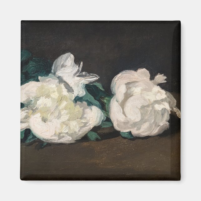 Edouard Manet - Branch of White Peonies, Secateurs Magnet (Front)