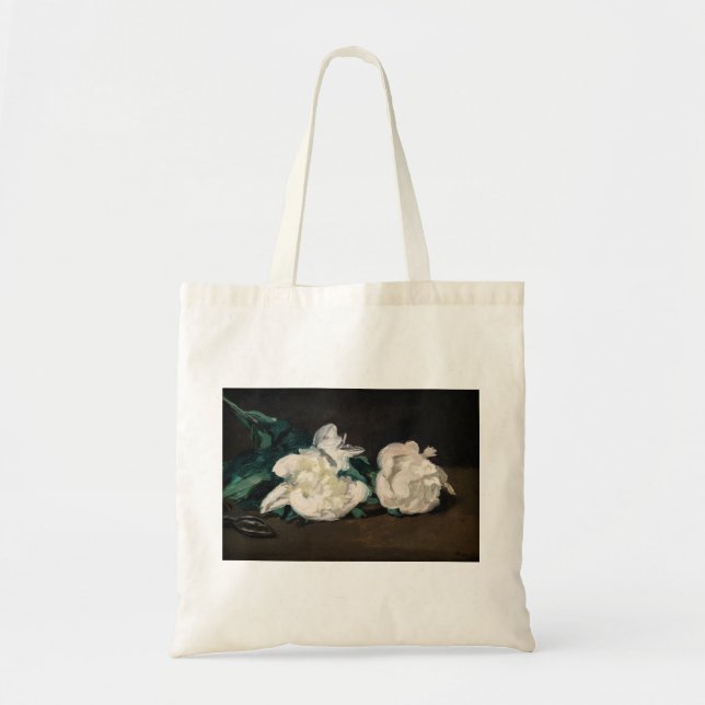 Edouard Manet - Branch of White Peonies, Secateurs Tote Bag (Front)