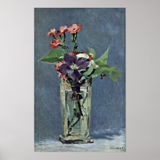 edouard Manet - Carnations and Clematis Poster