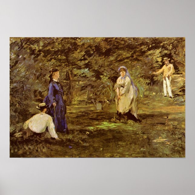 edouard Manet - croquet game Poster (Front)