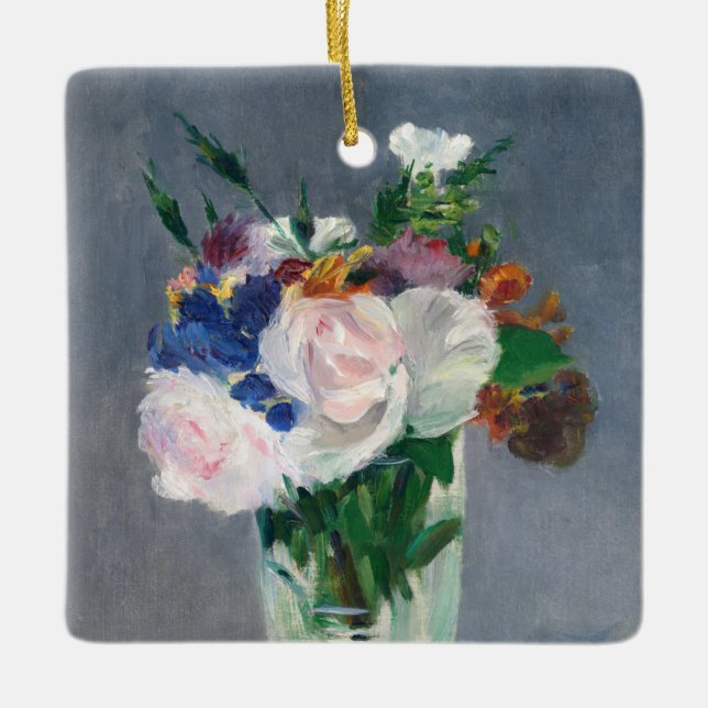 Edouard Manet - Flowers in a Crystal Vase Ceramic Ornament (Front)