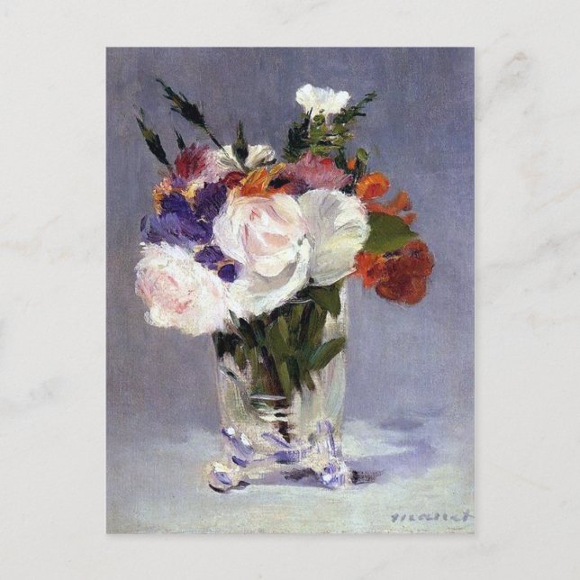 Edouard Manet Flowers in a Crystal Vase Postcard (Front)