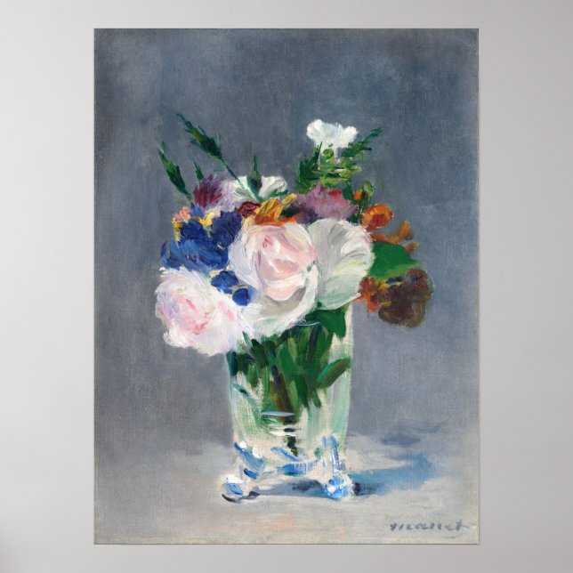 Edouard Manet - Flowers in a Crystal Vase Poster (Front)