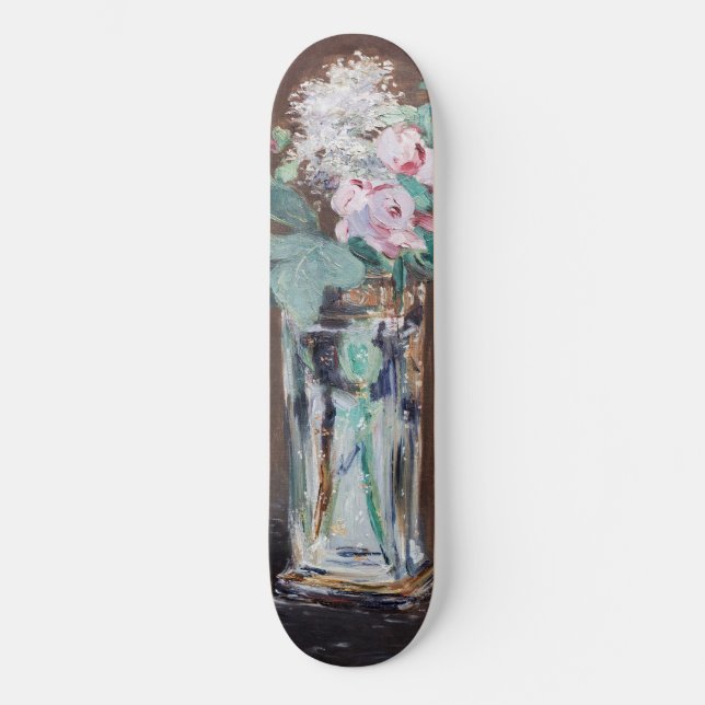 Edouard Manet - Flowers in a Crystal Vase Skateboard (Front)