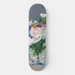 Edouard Manet - Flowers in a Crystal Vase Skateboard