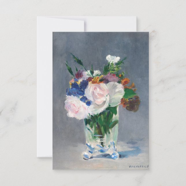 Edouard Manet - Flowers in a Crystal Vase Thank You Card (Front)