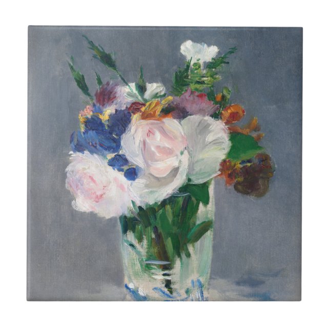 Edouard Manet - Flowers in a Crystal Vase Tile (Front)