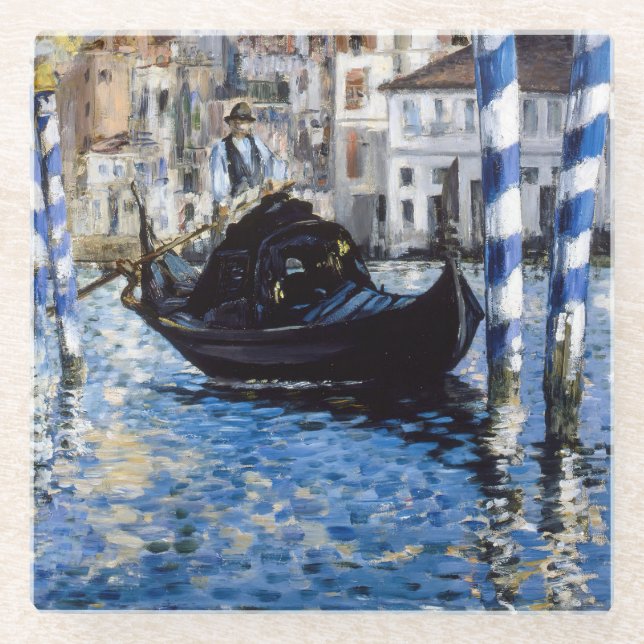 Edouard Manet - Grand Canal, Venice Glass Coaster (Front)