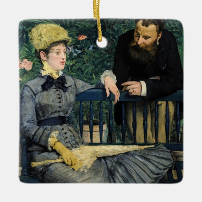 Edouard Manet - In the Conservatory Ceramic Ornament (Front)