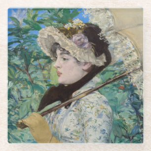 Edouard Manet - Jeanne / Spring Glass Coaster