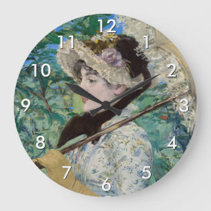 Edouard Manet - Jeanne / Spring Large Clock