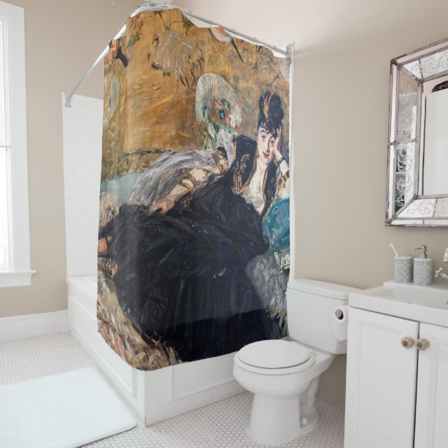 Edouard Manet - Lady with Fans Shower Curtain (In Situ)
