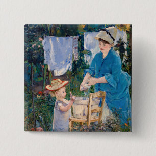 Edouard Manet - Laundry 15 Cm Square Badge