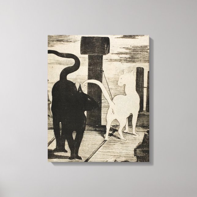Edouard Manet ~ Le Rendez-vous des Chats Canvas Print (Front)