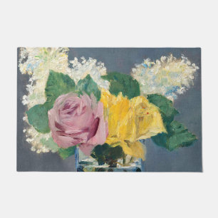Edouard Manet - Lilacs and Roses Doormat