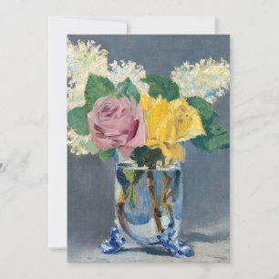 Edouard Manet - Lilacs and Roses Invitation
