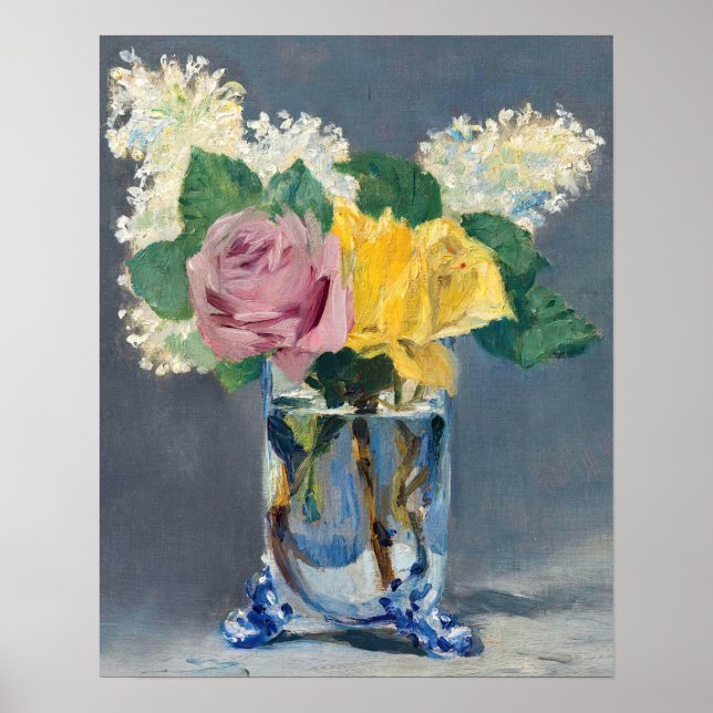 Edouard Manet - Lilacs and Roses Poster (Front)