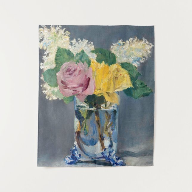 Edouard Manet - Lilacs and Roses Tapestry (Front)
