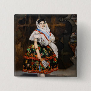 Edouard Manet - Lola de Valence 15 Cm Square Badge