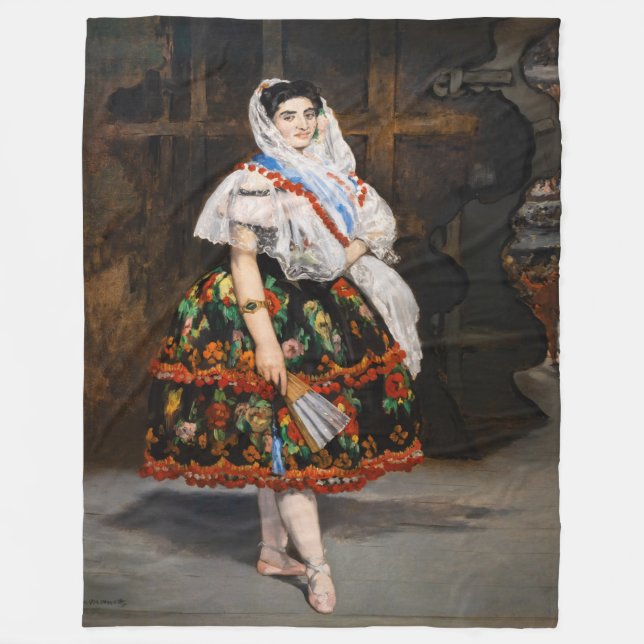 Edouard Manet - Lola de Valence Fleece Blanket (Front)