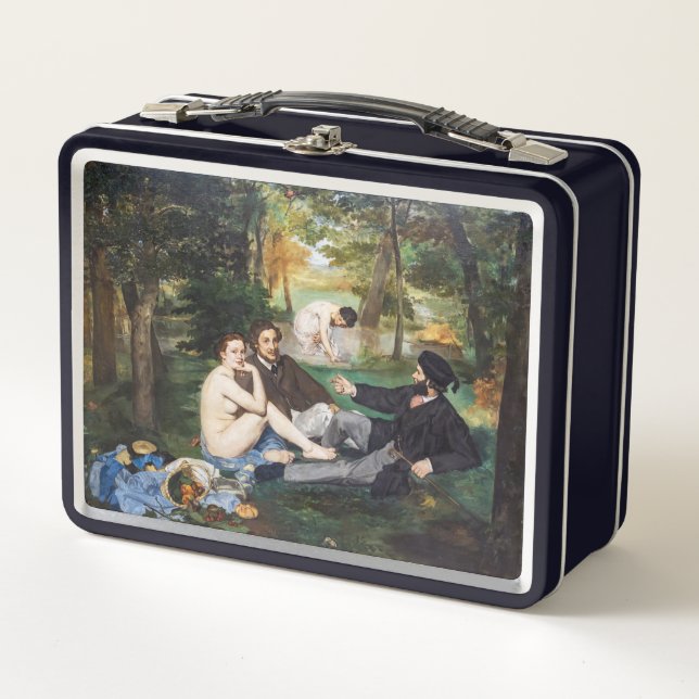 Edouard Manet - Luncheon on the Grass Metal Lunch Box (Front)