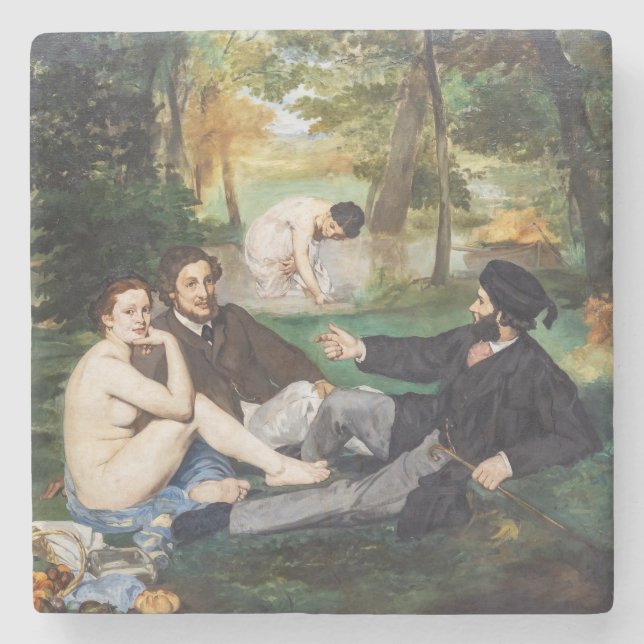 Edouard Manet - Luncheon on the Grass Stone Coaster (Front)