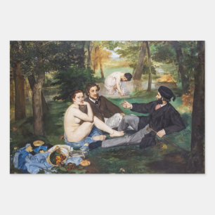Edouard Manet - Luncheon on the Grass Wrapping Paper Sheet