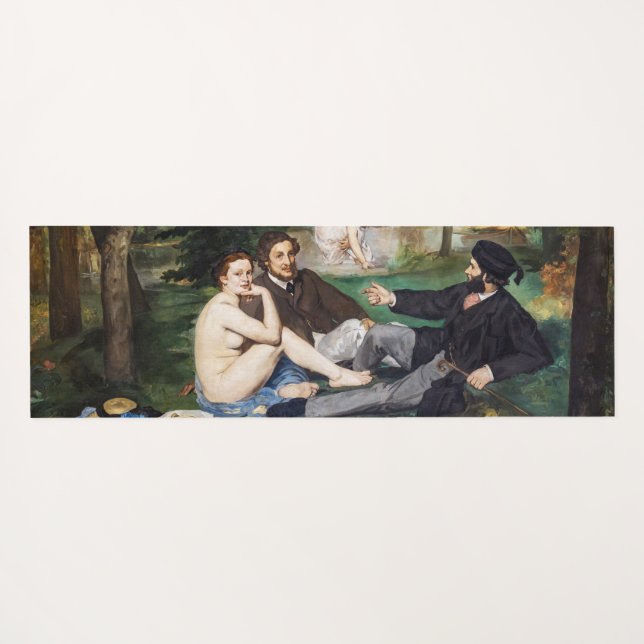Edouard Manet - Luncheon on the Grass Yoga Mat (Back (Horizontal))
