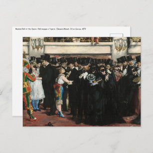 Edouard Manet - Masked Ball at the Opera Postcard