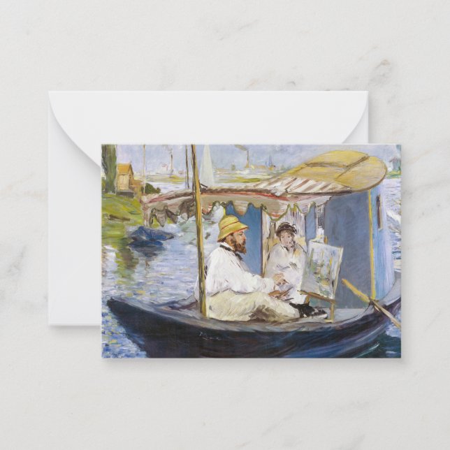 Edouard Manet - Monet in his Studio Boat Card (Front)