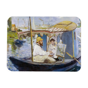 Edouard Manet - Monet in his Studio Boat Magnet