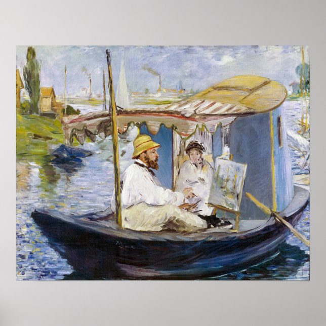 Edouard Manet - Monet in his Studio Boat Poster (Front)