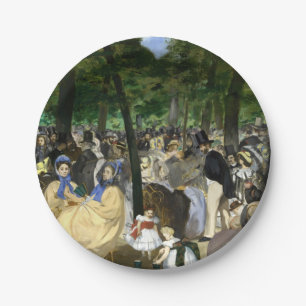 Edouard Manet - Music in the Tuileries Gardens Paper Plate