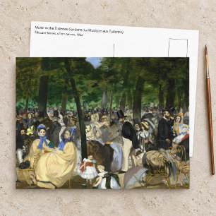 Edouard Manet - Music in the Tuileries Gardens Postcard