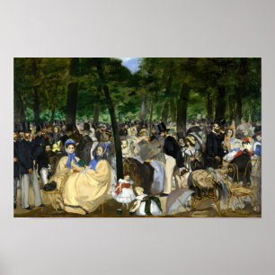 Edouard Manet - Music in the Tuileries Gardens Poster