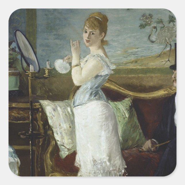 Édouard Manet, Nana, 1877 Square Sticker (Front)