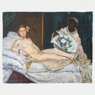 Edouard Manet - Olympia Fleece Blanket
