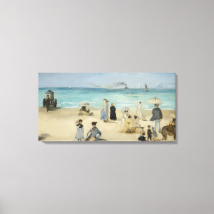 Edouard Manet - On the Beach, Boulogne-sur-Mer Canvas Print