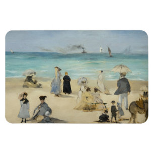 Edouard Manet - On the Beach, Boulogne-sur-Mer Magnet