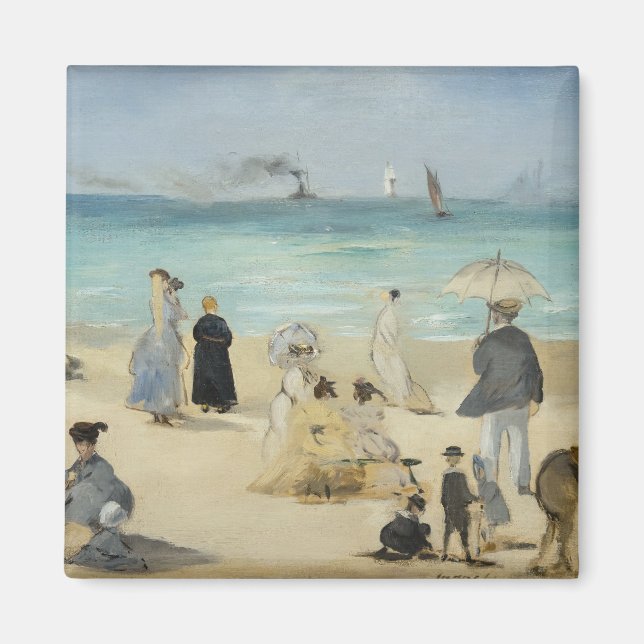 Edouard Manet - On the Beach, Boulogne-sur-Mer Magnet (Front)
