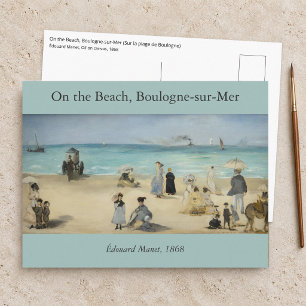 Edouard Manet - On the Beach, Boulogne-sur-Mer Postcard