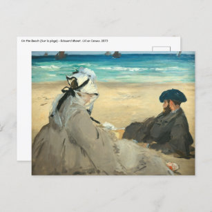 Edouard Manet - On the Beach Postcard