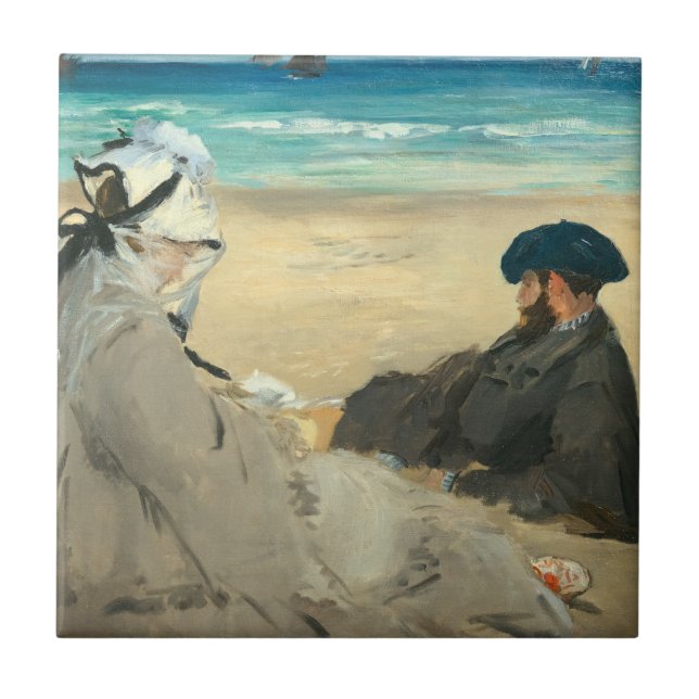 Edouard Manet - On the Beach Tile (Front)